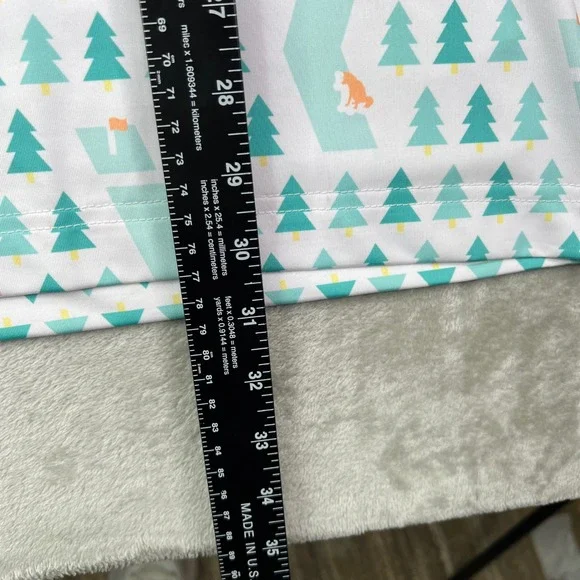 Waggle Fox Holes Polo Shirt Mens 2XL Mint Green Tree Pattern Performance Stretch - Picture 8 of 9